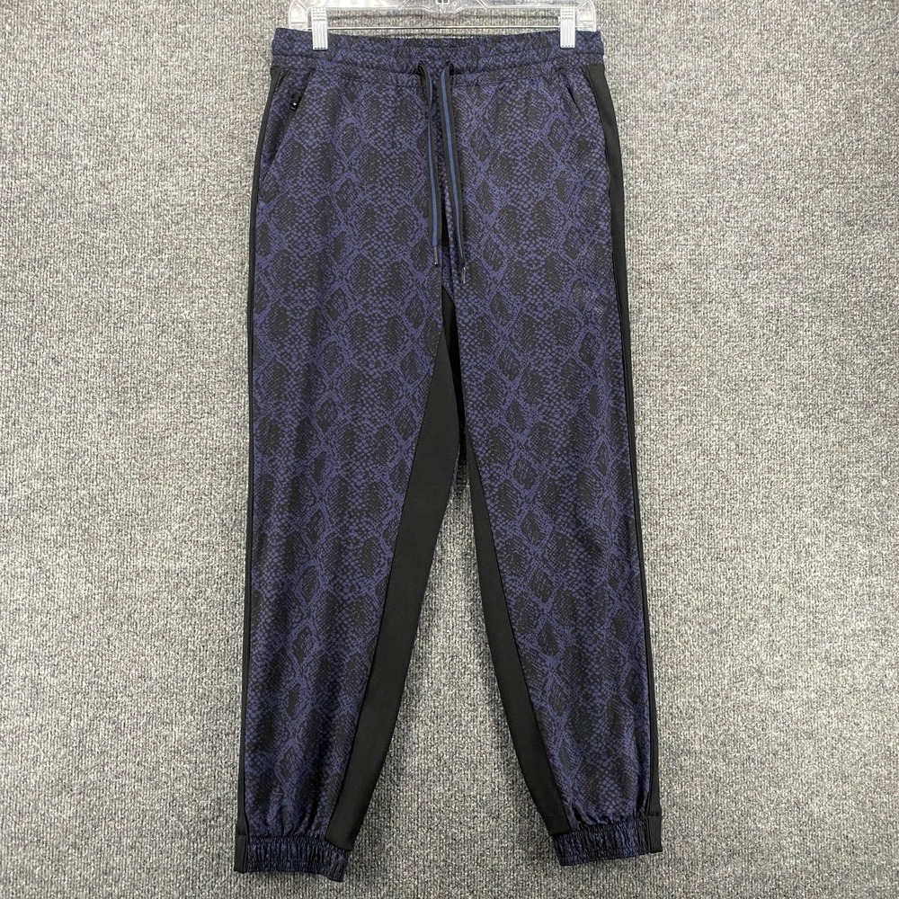 Athleta Pants Womens 8 Blue Snake Print Brooklyn Joggers Tapered Athleisure